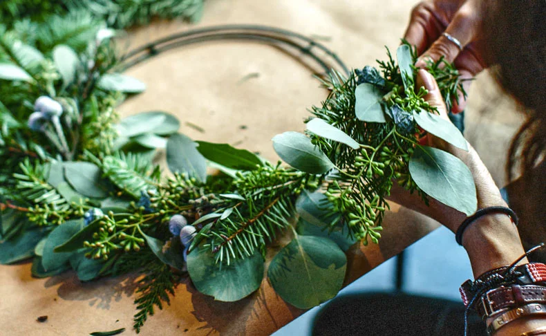 Christmas foraged wreath