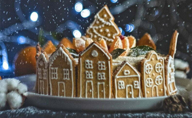 Gingerbread houses as Xmas decoration