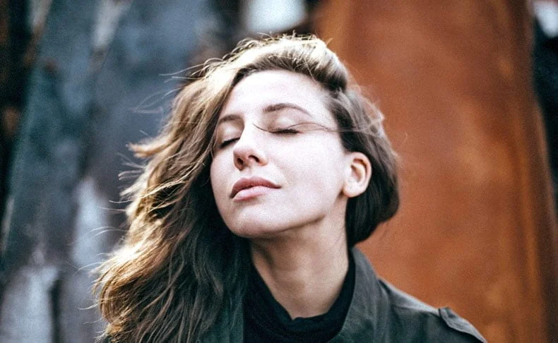 woman breathing