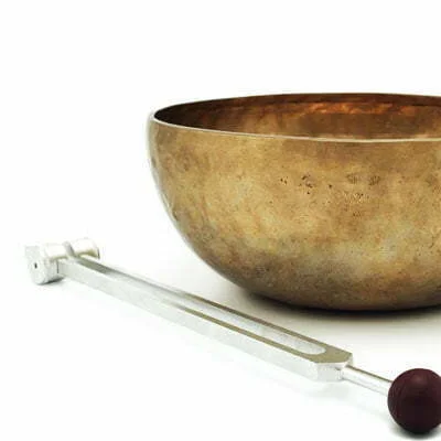 tuning fork and a bowl