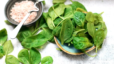 spinach helps with production of serotonin (a feel-good neurotransmitter)