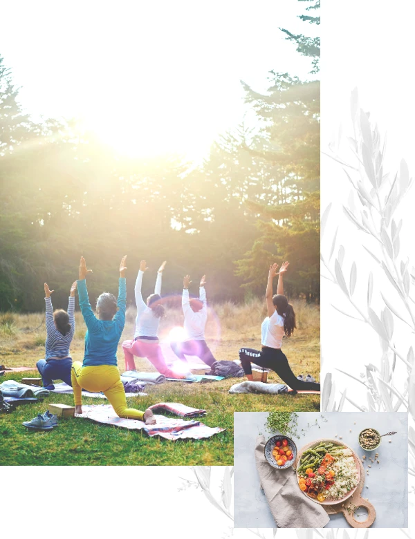 group wellness reterats around the world from healthy food through exercises