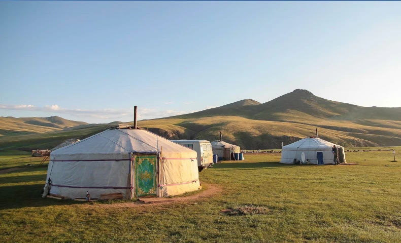 Wilderness wellbeing - luxury travel trend 2024. Here Mongolian countryside.